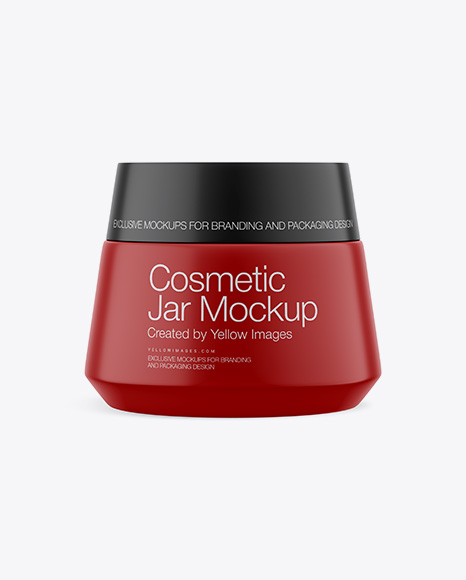 Matte Cosmetic Jar Mockup