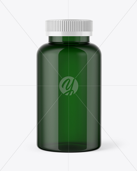 Green Plastic Bottle Mockup
