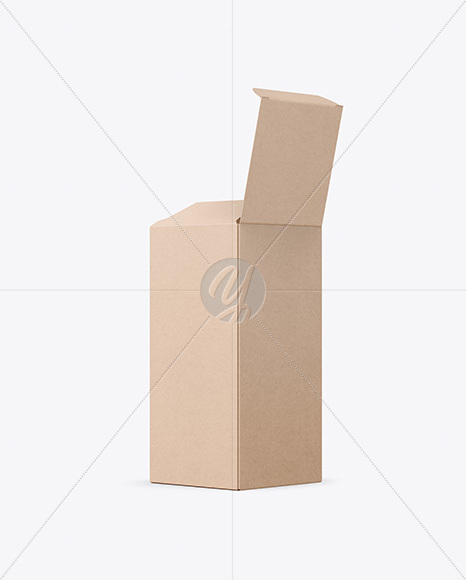 Opened Kraft Box Mockup