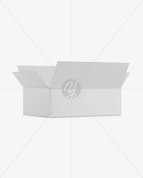 Glossy Opened Box Mockup