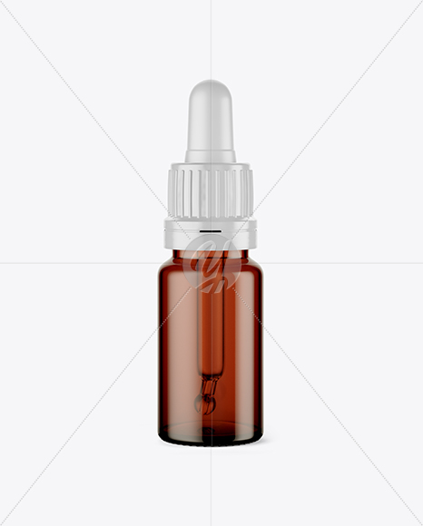 Amber Dropper Bottle Mockup