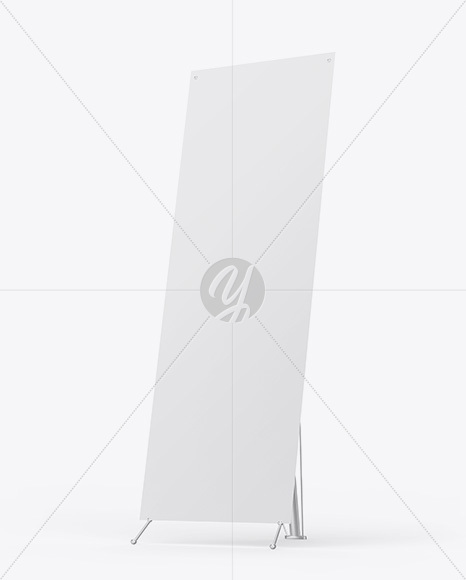 Metallic X Banner Mockup