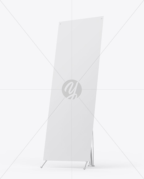 Metallic X Banner Mockup