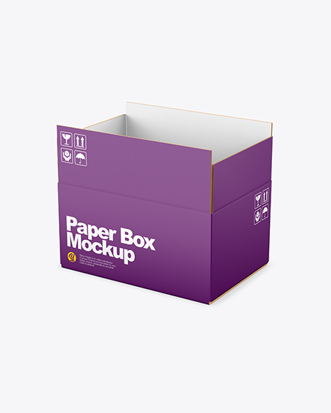 Opened Paper Box Mockup