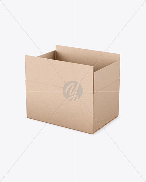 Opened Kraft Box Mockup