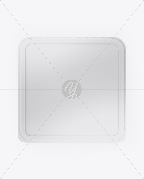 Plastic Tray with Paper Label Mockup