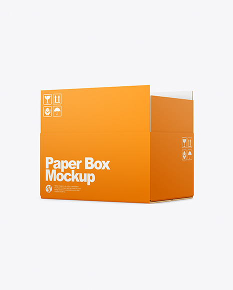 Opened Paper Box Mockup