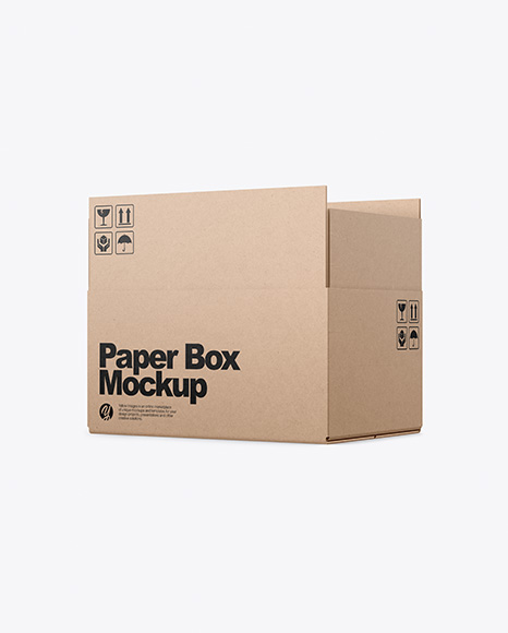 Opened Kraft Box Mockup