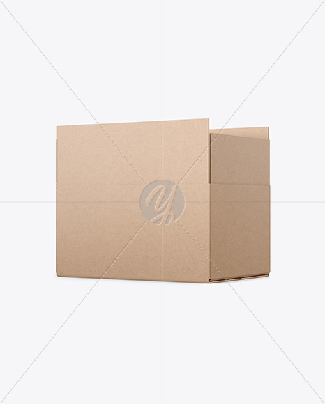 Opened Kraft Box Mockup