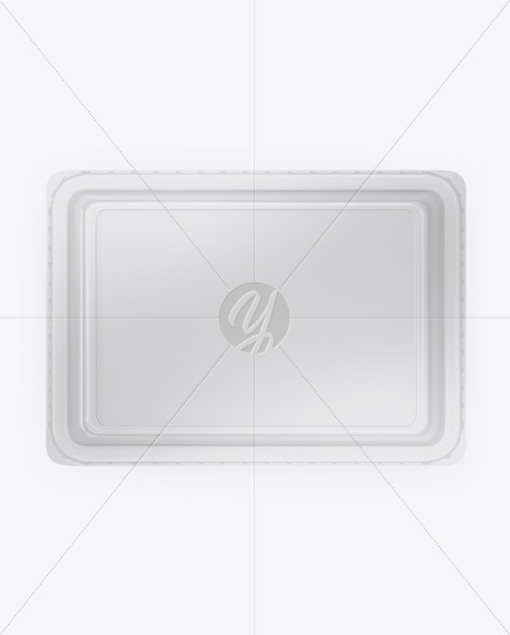 Plastic Tray with Paper Label Mockup