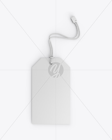 Paper Label With Rope Mockup