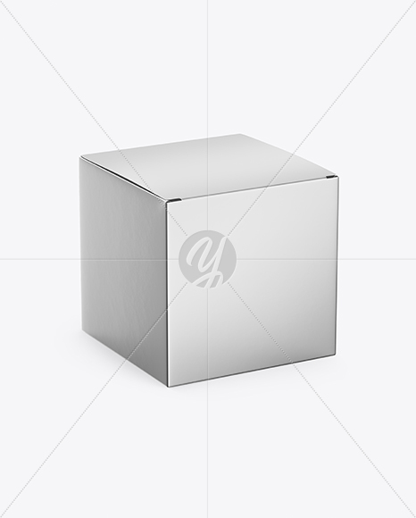 Metallic Paper Box Mockup