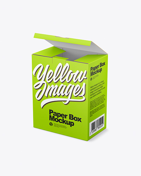 Opened Paper Box Mockup