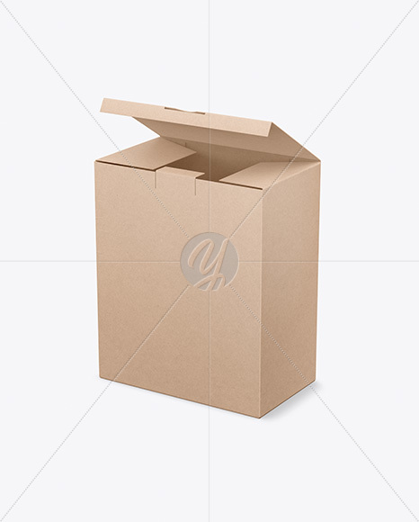 Opened Kraft Box Mockup