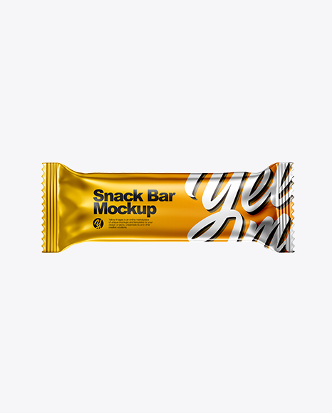 Metallic Snack Bar Mockup