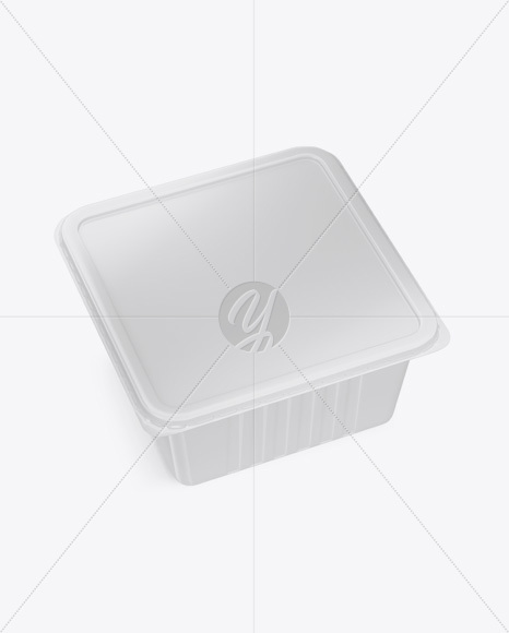 Plastic Tray with Paper Label Mockup