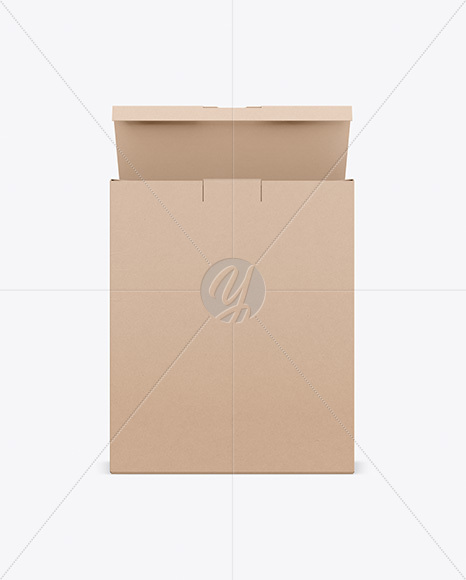 Opened Kraft Box Mockup