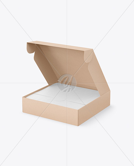 Opened Kraft Box Mockup