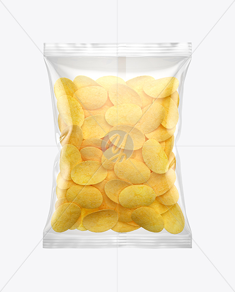 Bag With Potato Chips Mockup