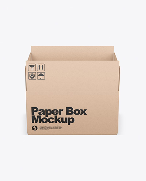 Opened Kraft Box Mockup