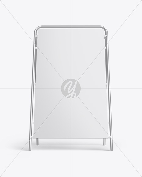 Glossy Metallic Stand Mockup