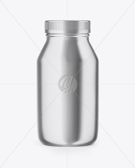 Metallic Pills Bottle Mockup