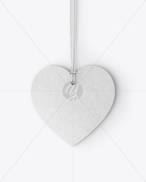 Kraft Heart Shaped Label Mockup