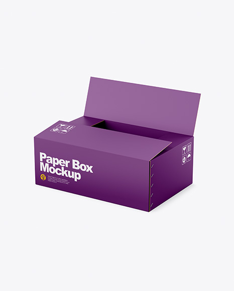 Opened Paper Box Mockup