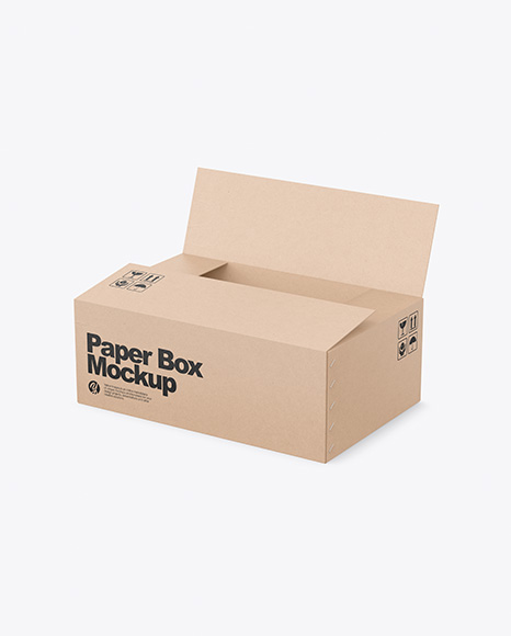 Opened Kraft Box Mockup