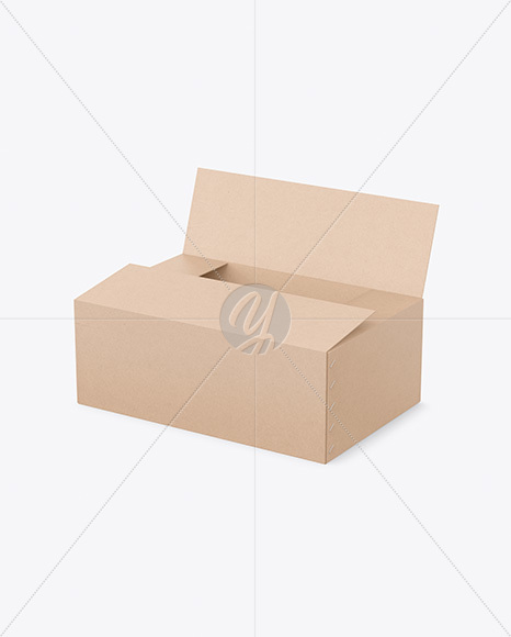 Opened Kraft Box Mockup