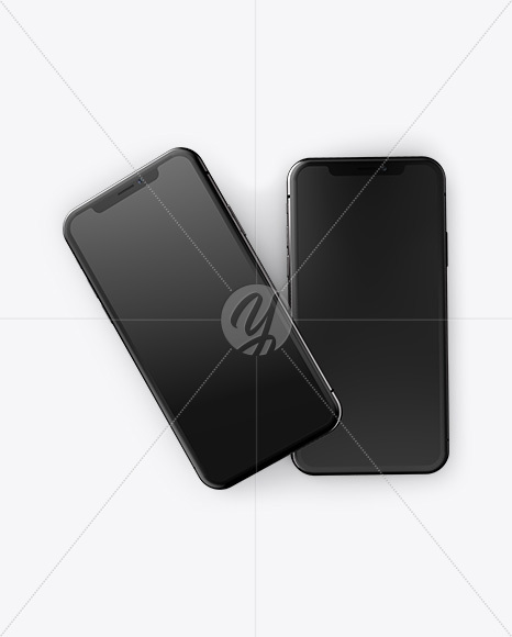 Two Apple iPhones X Mockup