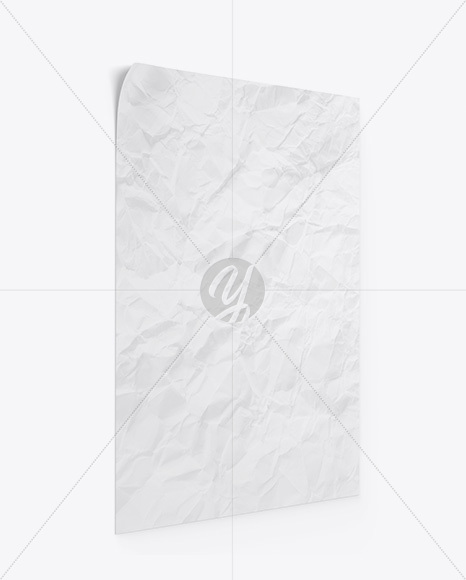 Crumpled Poster Mockup