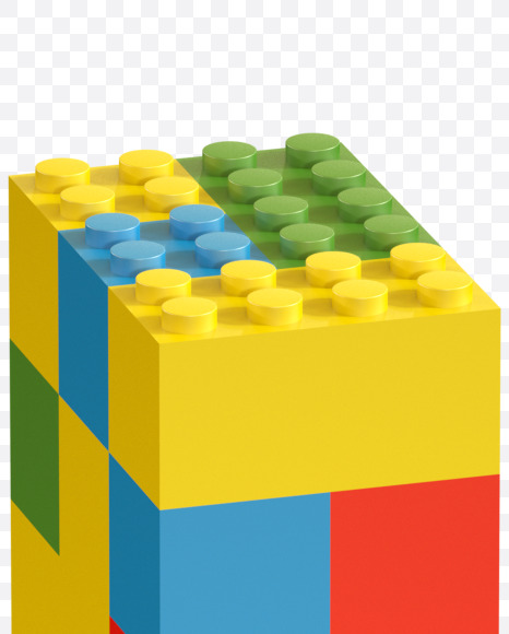 ! from Lego Random Color Font on Yellow Images Creative Fonts - S26678