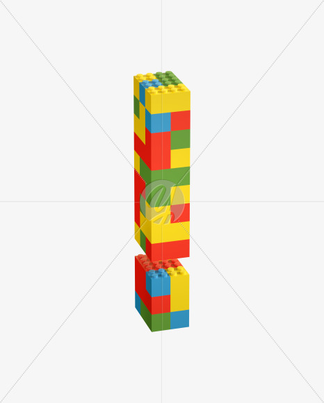 ! from Lego Random Color Font on Yellow Images Creative Fonts - S26678