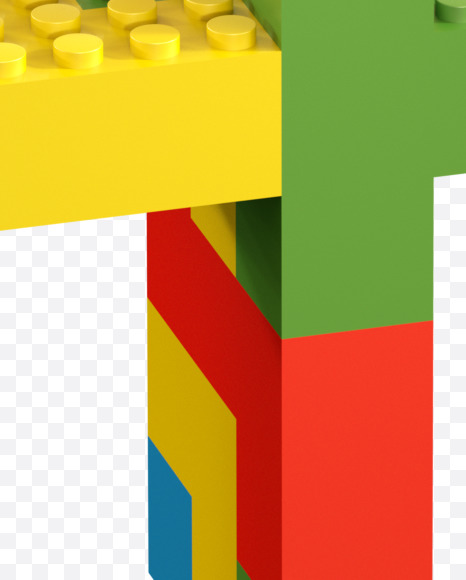 punctuation marks from Lego Random Color Font on Yellow Images Creative Fonts - S26684