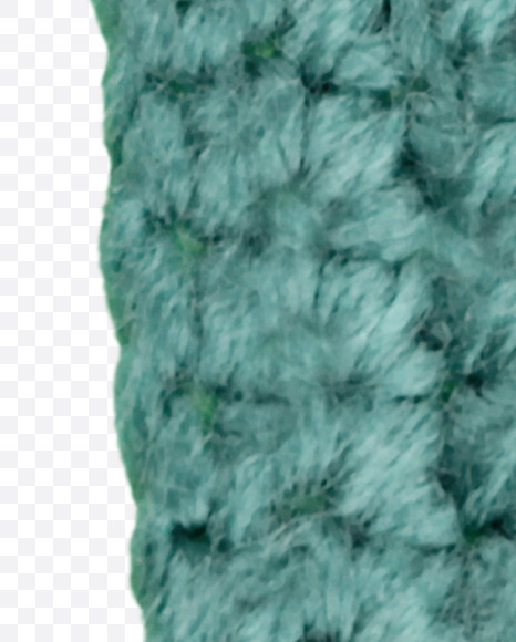 Letter L from Green Knitted Font on Yellow Images Creative Fonts - S26697