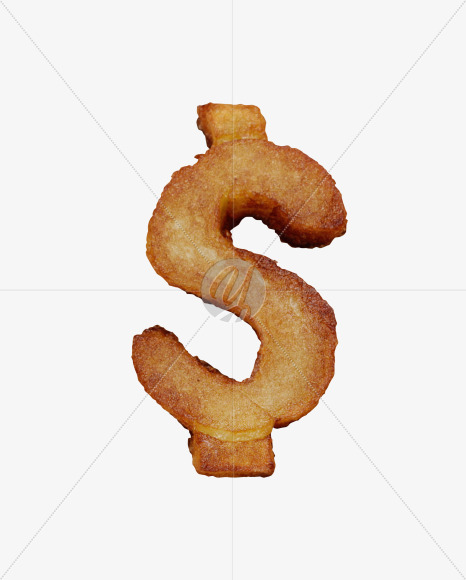 $ from Fried Potatoes Font on Yellow Images Creative Fonts - S26772