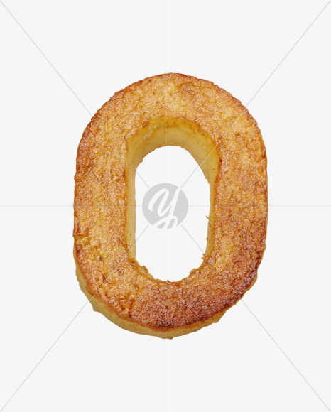 0 from Fried Potatoes Font on Yellow Images Creative Fonts - S26767