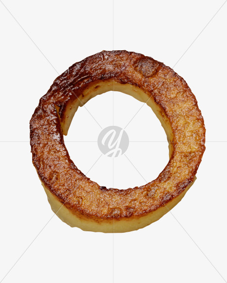 Letter O from Fried Potatoes Font on Yellow Images Creative Fonts - S26746