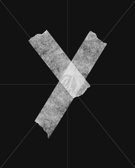 Letter Y from Tape White Font on Yellow Images Creative Fonts - S26801