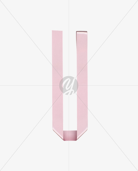 Letter U from Ribbon Rose Font on Yellow Images Creative Fonts - S26837