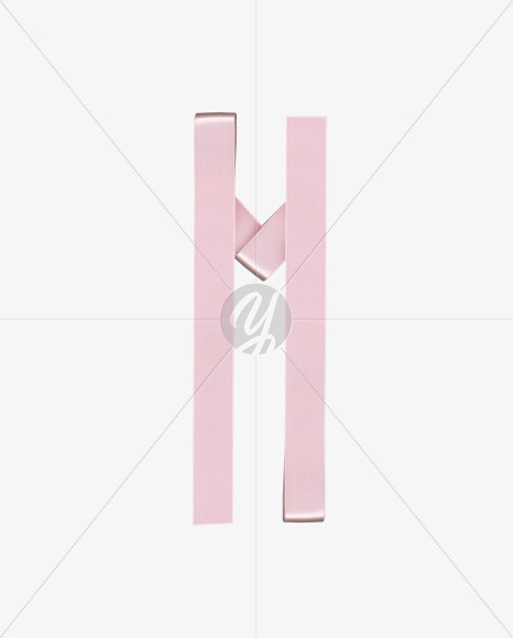 Letter M from Ribbon Rose Font on Yellow Images Creative Fonts - S26829