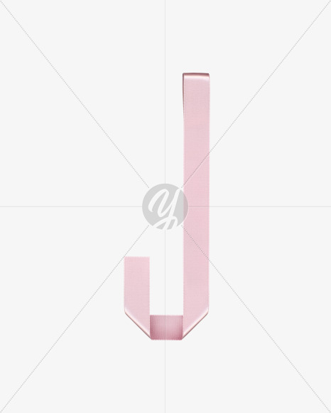 Letter J from Ribbon Rose Font on Yellow Images Creative Fonts - S26826