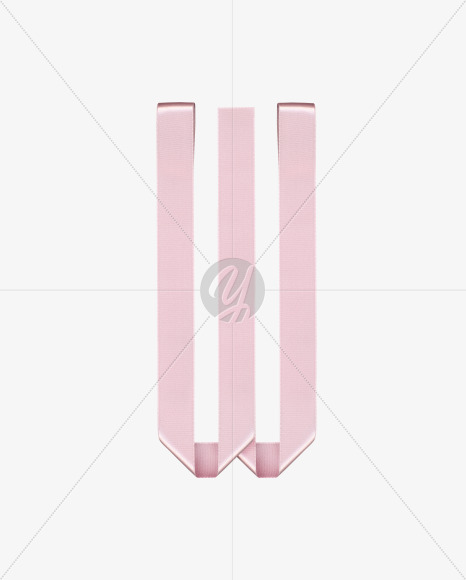 Letter W from Ribbon Rose Font on Yellow Images Creative Fonts - S26839