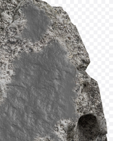 Letter O from Concrete Erosion Font on Yellow Images Creative Fonts - S26868