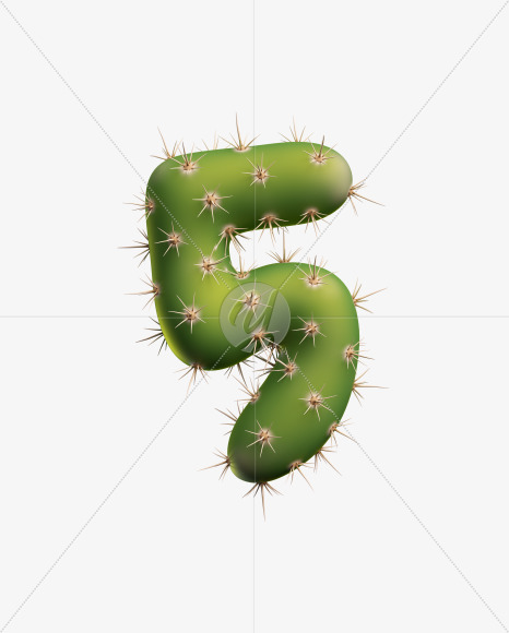 5 from Texas Cactus Font on Yellow Images Creative Fonts - S26928