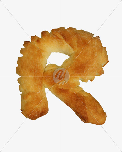 Letter R from Pastry Font on Yellow Images Creative Fonts - S26959