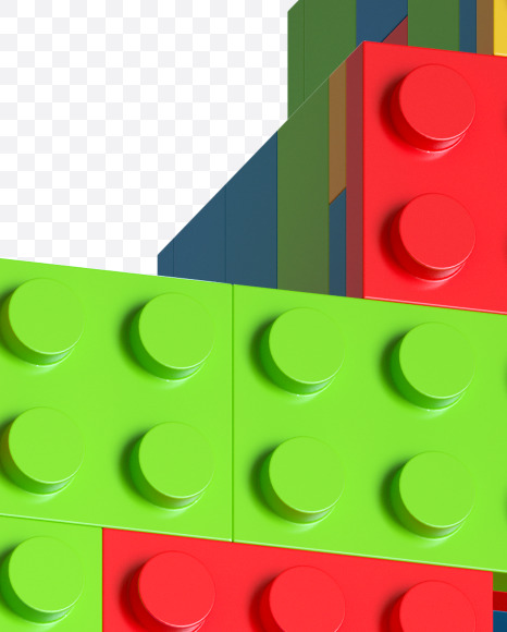 Letter X from Lego Blocks Font on Yellow Images Creative Fonts - S27057