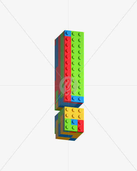 ! from Lego Blocks Font on Yellow Images Creative Fonts - S27070