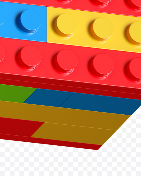 Letter P from Lego Blocks Font on Yellow Images Creative Fonts - S27049